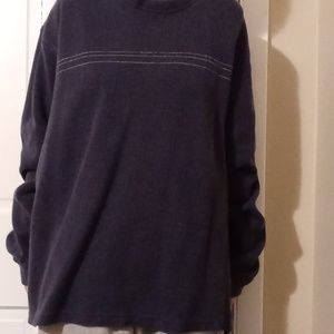 Long-Sleeved, Striped Blue Shirt